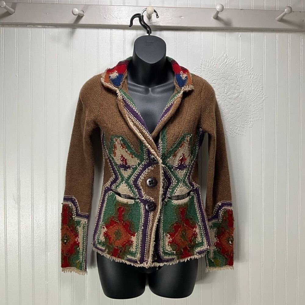 ANTHROPOLOGIE SPARROW 100% Lambswool Cardigan Sweater
